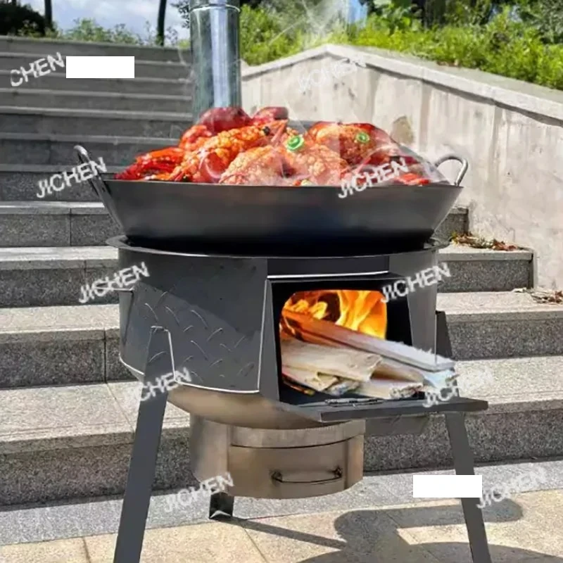 

Chimeneas Кемпинговая костра Открытый гриль-подставка Кемпинговая печь Отопление Дровяная пожарная печь Бытовая сельская портативная паяльная печь