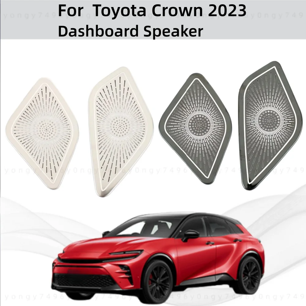 Car Upgrade Styling Dashboard Speaker Tools For Toyota Crown 2023 Stainless Steel Cars Modification Decoration Accessories