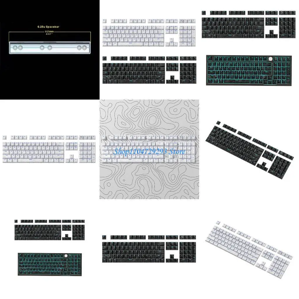 

Y2GD 108 Line Keycap Dye Subbed Keycap Original Height Set PBT for Keyboards