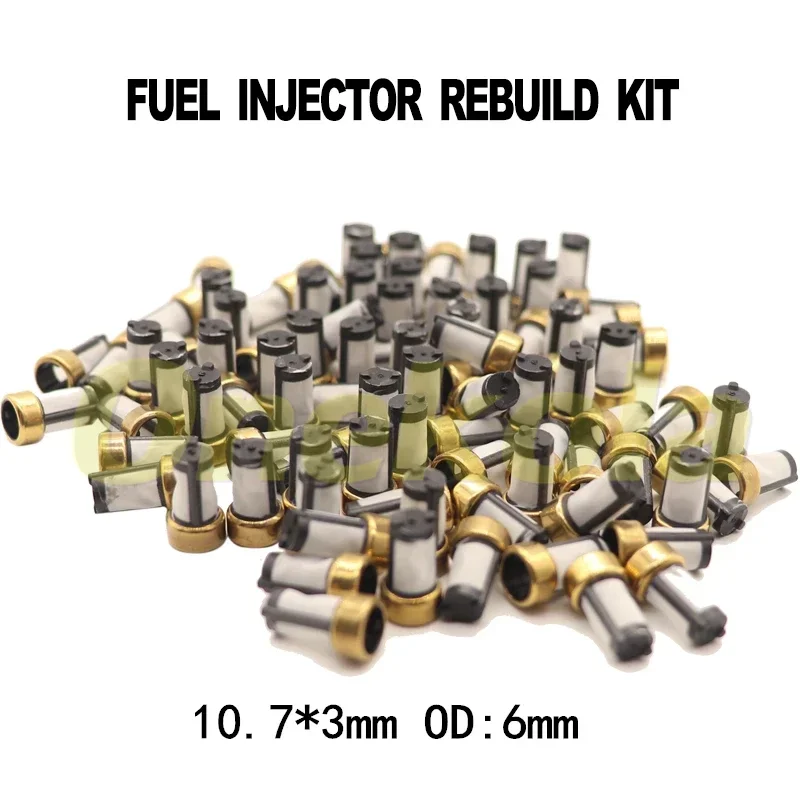 500pieces high quality 10.7*3*6mm Fuel injector fiter repair kit for Ford Toyota Ford Mazda micro filters