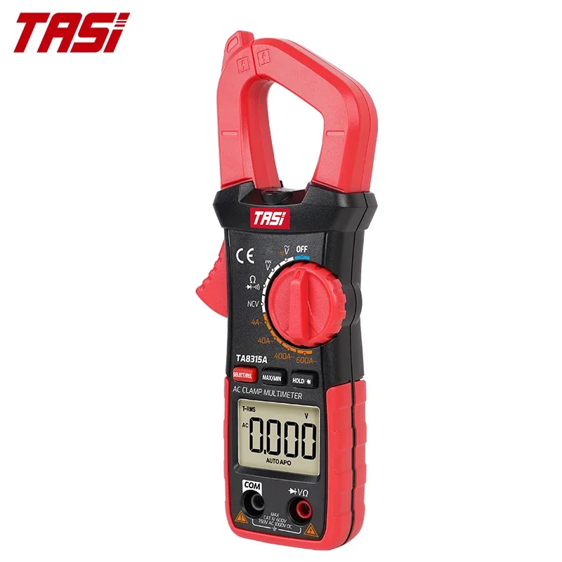 TASI TA8315A Clamp Multimeter 1000V 600A True RMS Auto Range Digital AC DC Clamp Meter