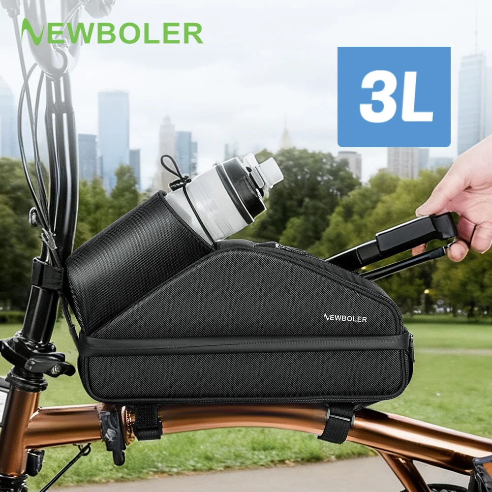

NEWBOLER 3L Bike Scooter Bag Waterproof Bicycle Bag Large Capacity MTB Road Electric Scooter Head Handle Bag Bicycle Accessories