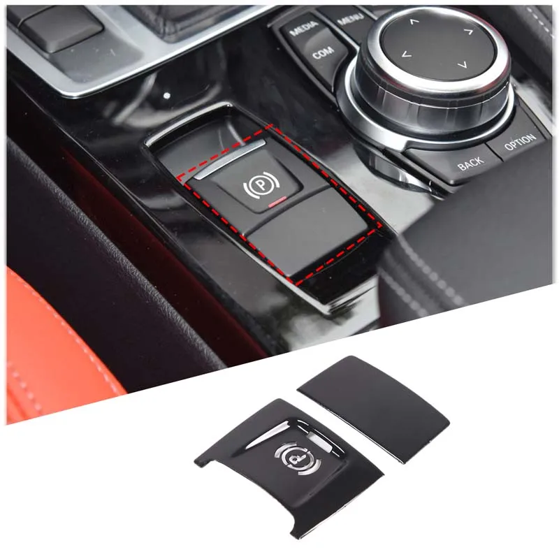 

For BMW X1 F48 X2 F39 1 2 Series F45 F46 Car Central Electronic Handbrake Auto P button Switch Decoration Cover Trim