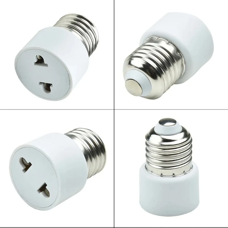 Hot Sell Practical White E27 Plug Bulb Holder Light Fixture Bulb Base Adapter Lamp Socket U S /EU