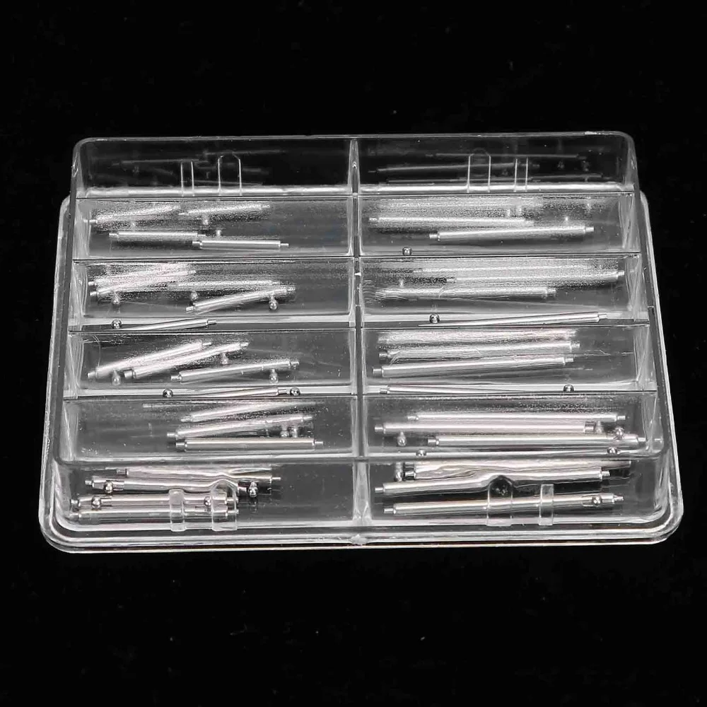 Versatile Silver Spring Bar Set Stainless Steel Multiple Sizes Watchband Spring Bar Watch Strap Pins For Watchmakers