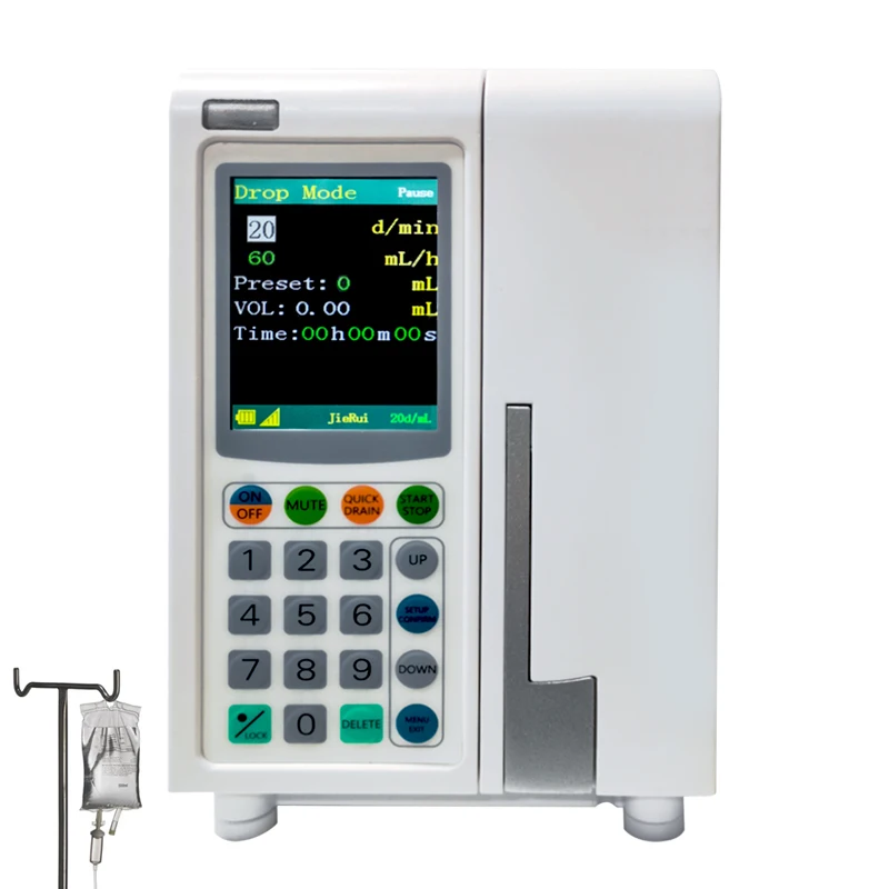 RS-IP5 Medical Infusion Pump Color TFT LCD Screen Smart Automatic Intravenous Veterinary Infusion Pump Analyzer for Hospital