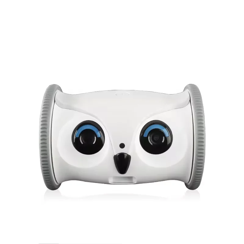OEM Pet Monitor Modern Owl-Shaped Electric Pet Toy Snack Dispenser Mobile Dog Interactive Robot Movement Play