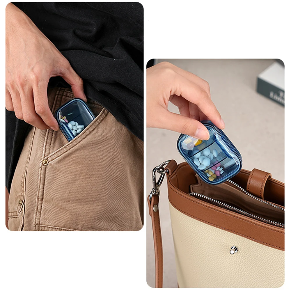 Portable Mini Medicine Box, Small Size Portable Medicine Box, Morning, Afternoon and Evening Medicine Box