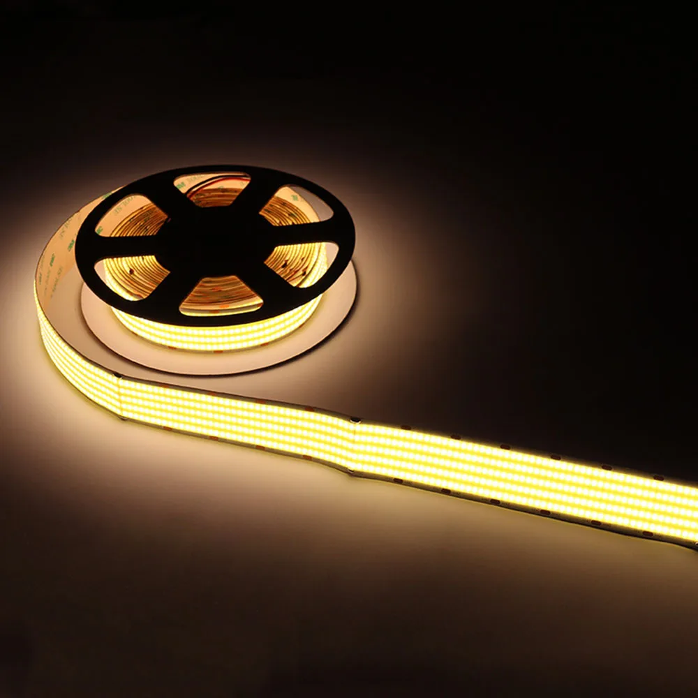 Ultra Bright COB LED Strip Light 24V Five Rows 1600LEDs/m High Density Flexible Dimmable Led Lighting RA90 3000K 4000K 6500K 5m