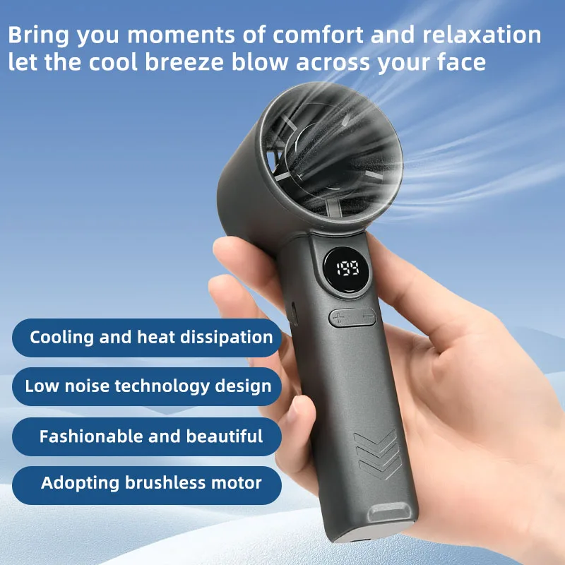 Youpin مروحة يدوية صغيرة محمولة USB مروحة قابلة للشحن يده قوة الرياح القوية 199 سرعة قابل للتعديل في الهواء الطلق المنزل هدية جديدة