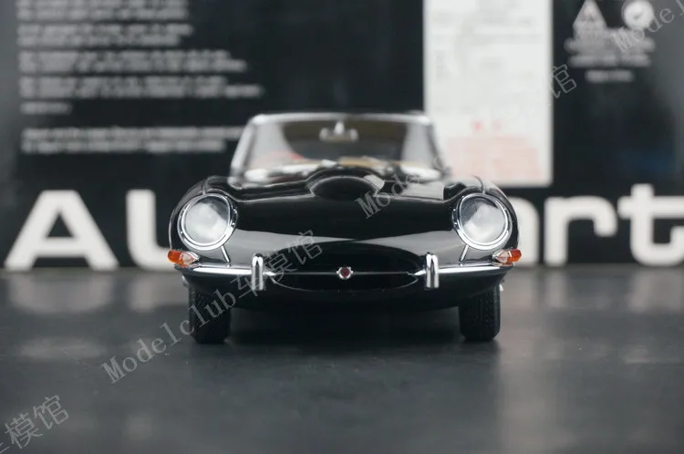 Autoart 1:18 E-type Series I 3.8 Black Alloy Fully Open Simulation Limited Edition Metal Static Car Model Toy Gift