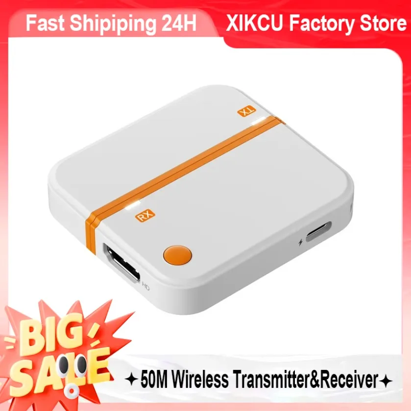 Wireless HDMI-Compatible 50M Type C Video Transmitter Receiver Extender Adapter TV Stick Dongle For Laptop PC Phone TV Monitor