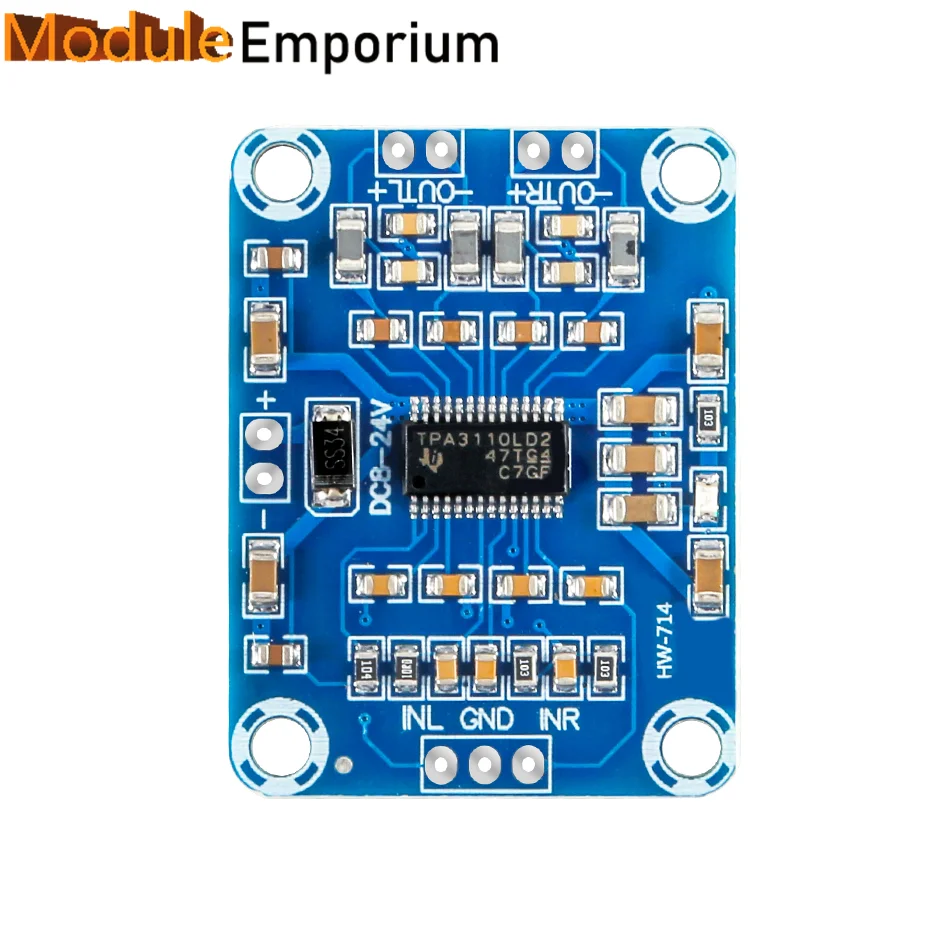 Ultra-thin TPA3110 Digital Power Amplifier Board Audio DC12-24v Audio Power Amplifier Board 15w * 2 HW-714