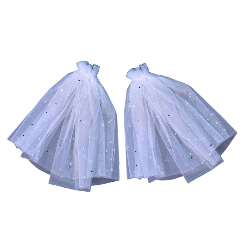 

MXMB Невеста Тюлевые рукава Хэллоуин Рукава ангела со стразами Украшения на руку