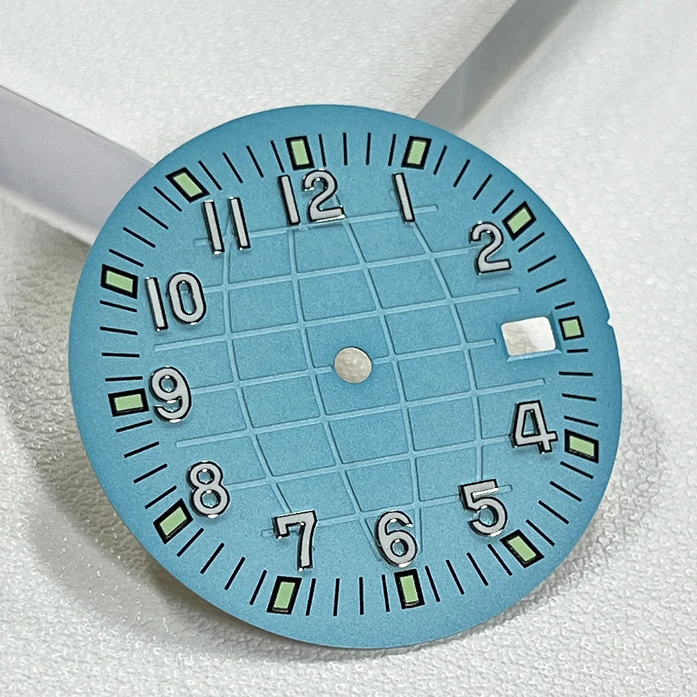 The 31mm Nautilus green luminous dial is suitable for NH35 automatic movement dial watch accessories