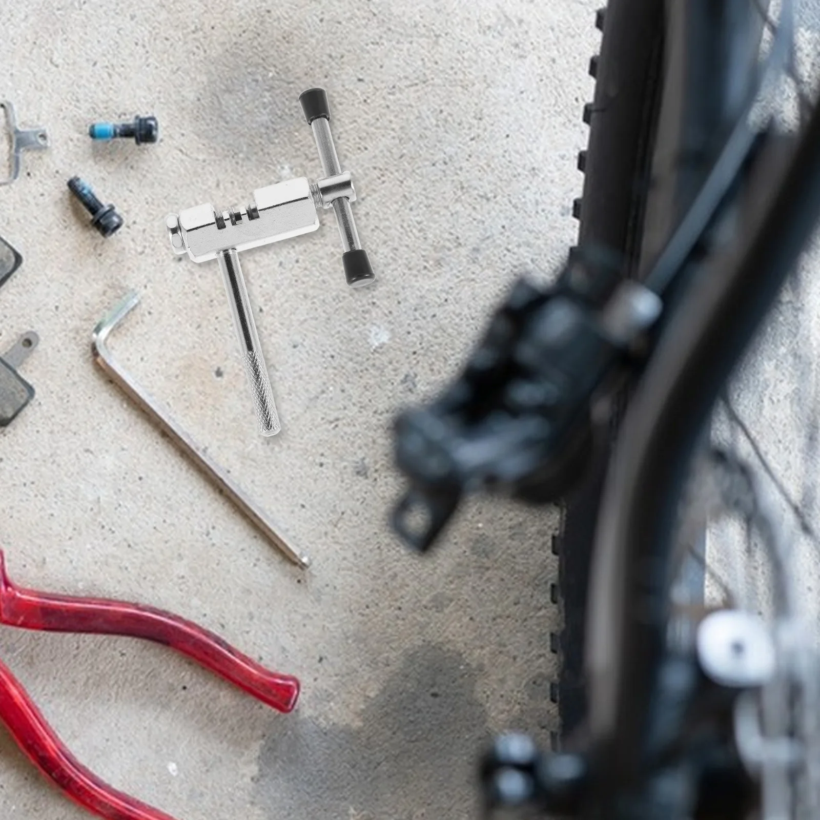 

Bike Chain Adjuster 2 in 1 Tool for Bicycle Motorcycle Chain Disassembly and Adjustment Compact Portable High Hardness Repair