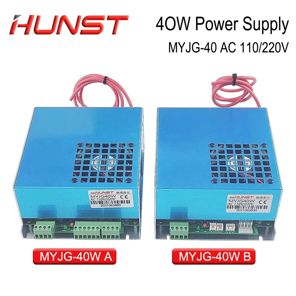 Hunst MYJG-40W CO2 Laser Power Supply 110V/220V Laser Generator For 40W Laser Engraving Machine