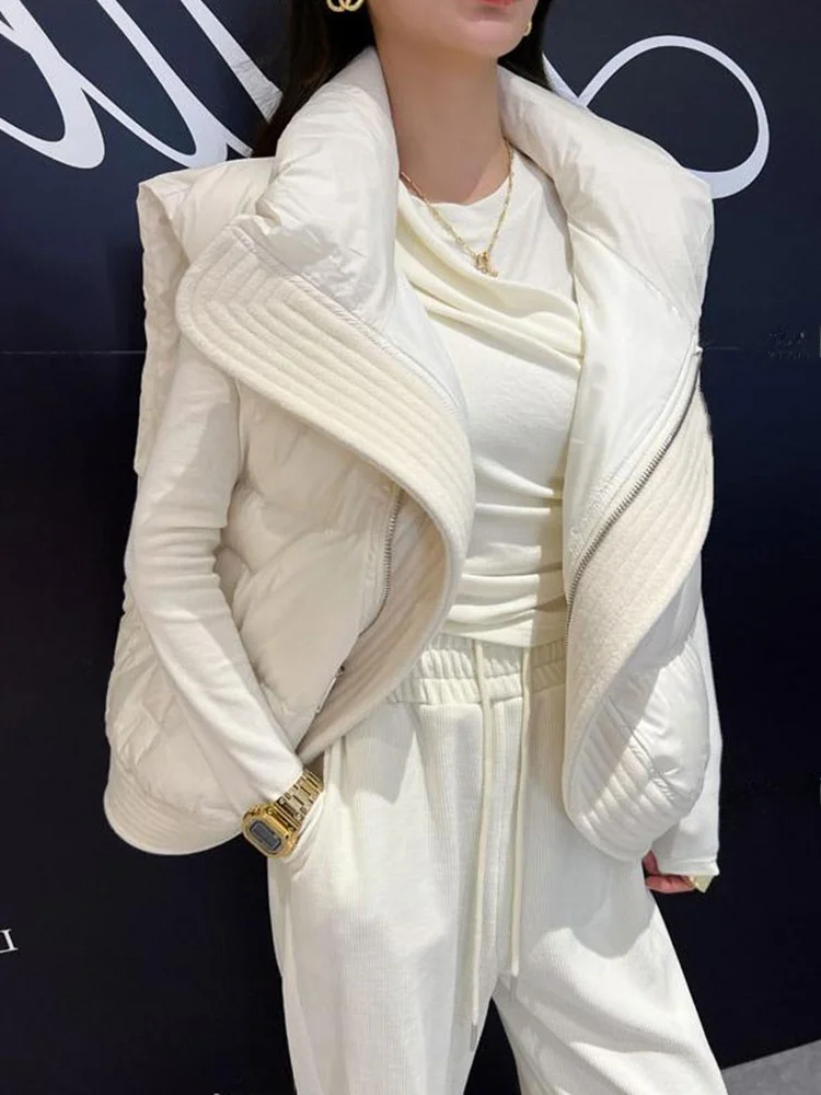 

Женский утепленный хлопковый жилет свободного кроя, верхняя одежда, весна 2026, новый дизайн, повседневный стиль, укороченный, на молнии, цветной