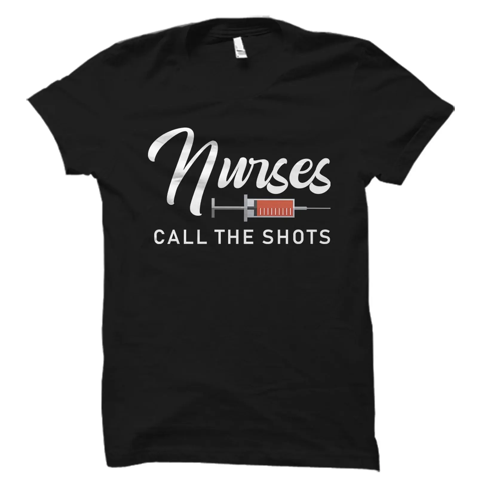 Nurses Call The Shots Funny Syringe T Shirt Nurse Nursing School Graduation For Practitioner Vaccination vintage Washed