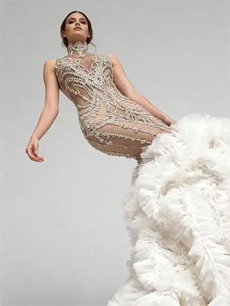 Elegantes Strass-Abend-Geburtstags-Hochzeitsgast-Meerjungfrauenkleid für Damen, formelles Bankett, Abschlussball, langes Kleid, Ballkleid, Party-Outfits