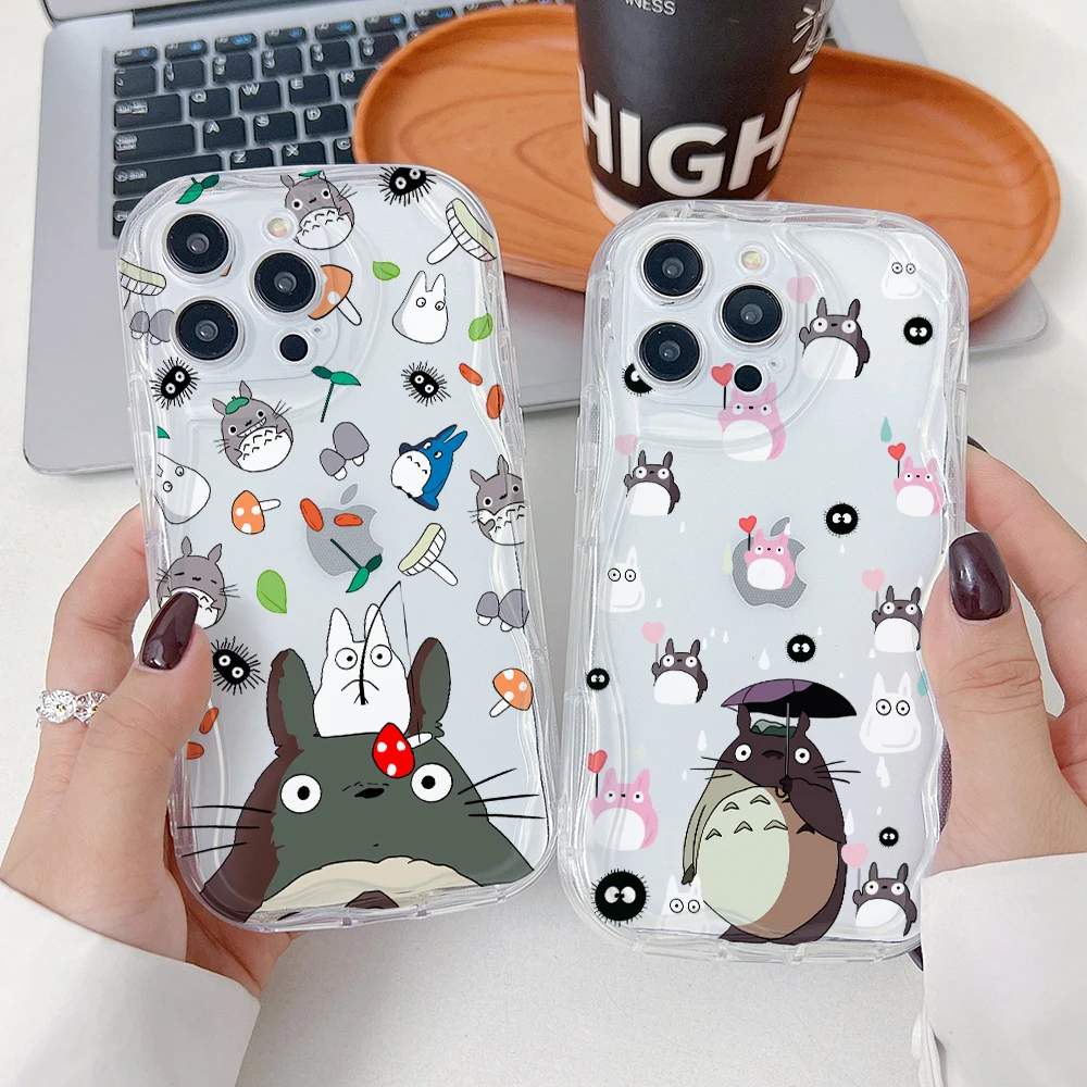 Cute T-Totoroes Phone Case for Xiaomi Redmi Note 13 12 12S 11 11S 10 9 Pro Plus A3 14C 13C 12C 10C 4G 5G 3D Wave Soft Clear Capa