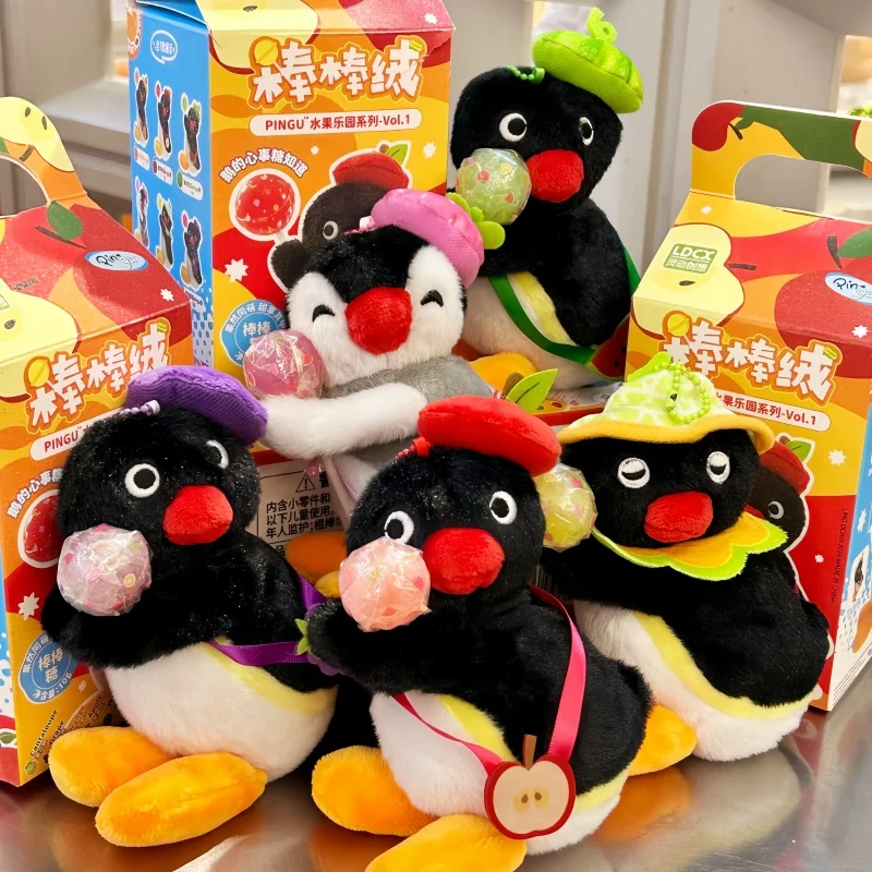 

Новая распродажа, оригинальный леденец, бархатный Pingu Fruit Paradise Series, слепая коробка, кавайная подвеска, украшение для рабочего стола, подарочная игрушка-сюрприз для девочек