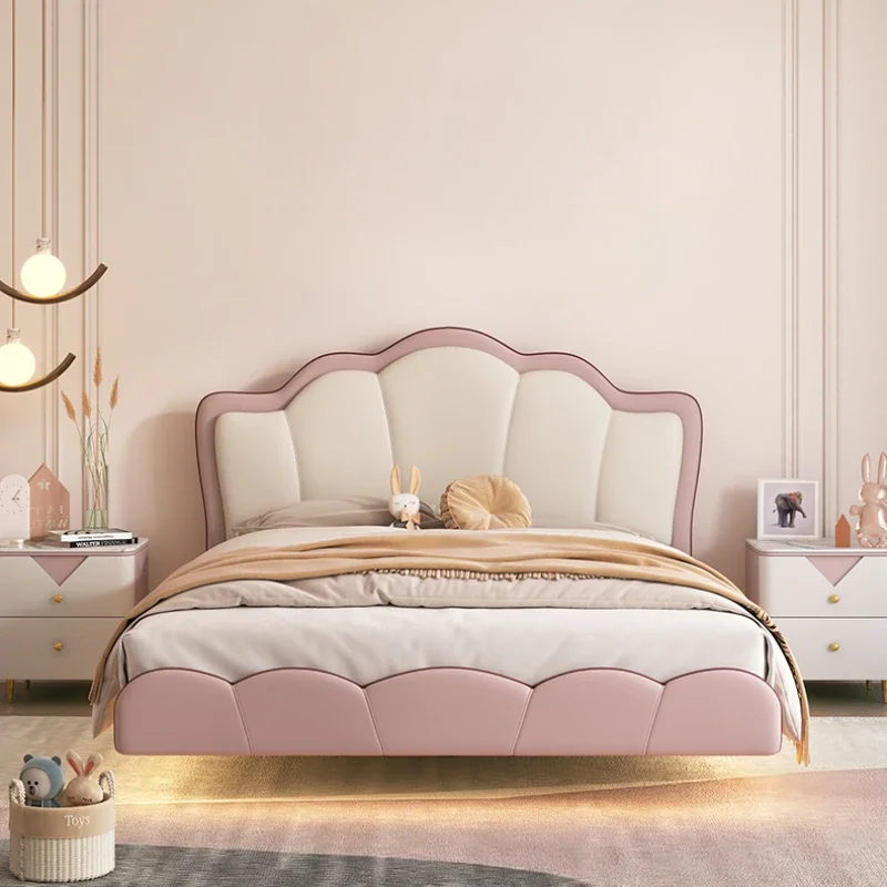 Cute Princess Luxury Bed Modern Elegant Pretty Solid Wood Children Beds Loft Villa Letto Matrimoniale Bedroom Set Furniture