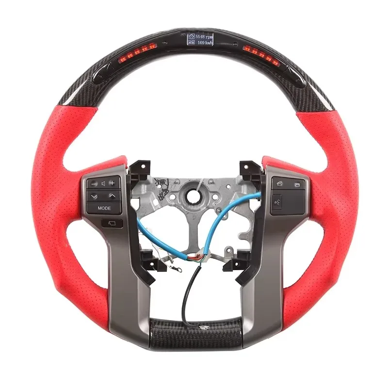 LED Carbon Fiber Steering Wheel Classic High Speed Car High Speed Racing Parts