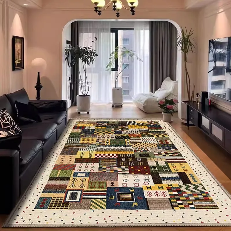 Advanced Light Luxury Dopamine Living Room Carpet Home Decor Sofa Coffee Table Non Slip Floor Mat Easy Clean Bedroom Bedside Rug
