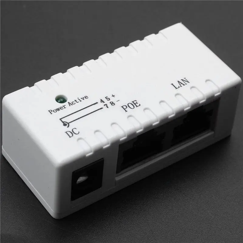 T82C Hot Sale-6X Poe Splitter Poe Injector Rj45 DC 5.5Mm X 2.1Mm Input Passive Splitter Adapter Connector For Ip Network Camera(