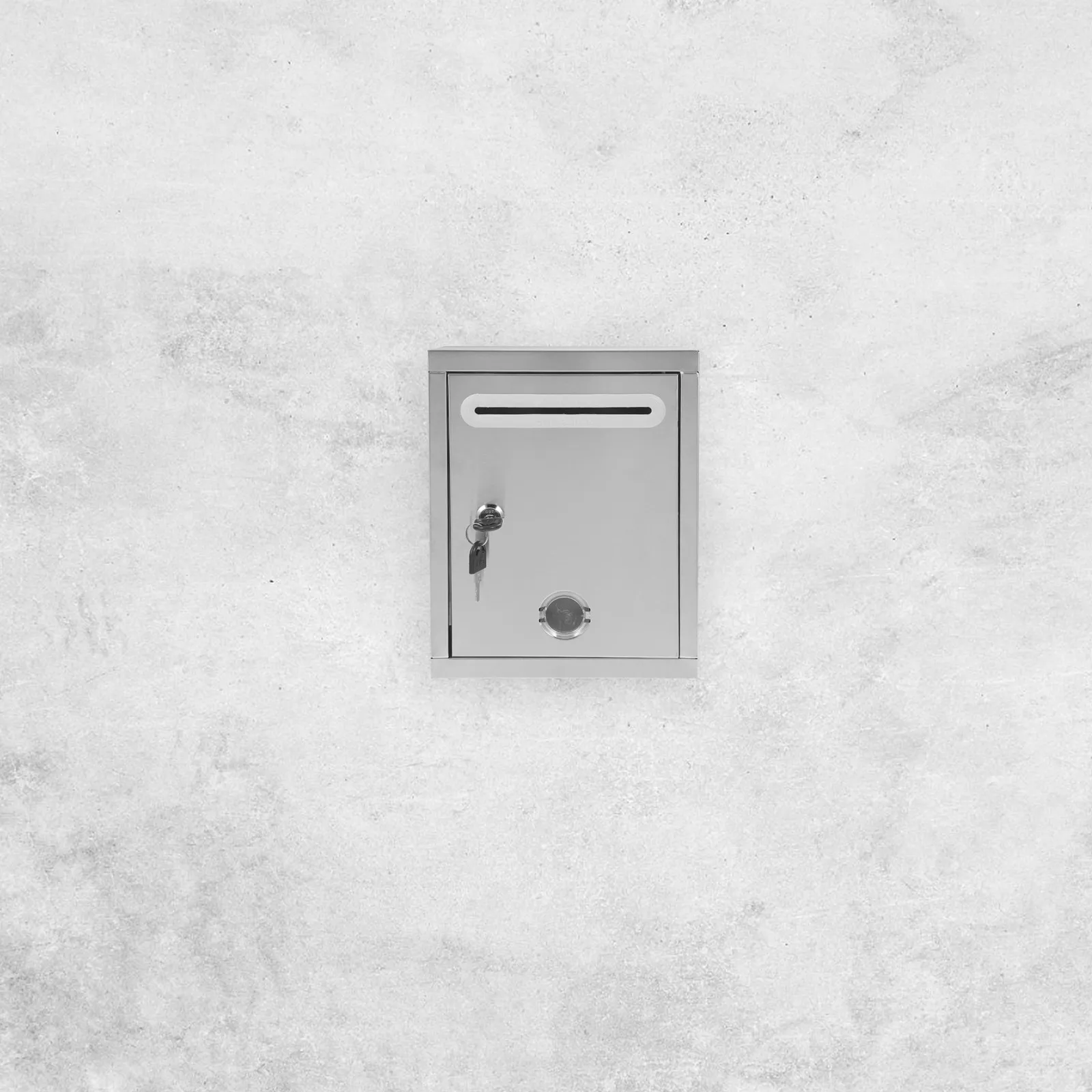 Wall Mounted Metal Lock Box with Slot for Suggestions Donations Ballots Letters Secure Office Classroom Public Space Voting