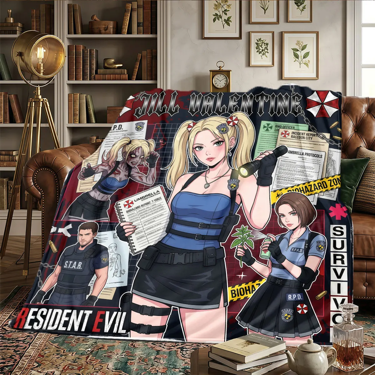 Resident Evil Patterns Home Blanket High quality All Seasons for Bedrooms Naps Beds Warmth and Comfort Christmas Gifts -HE73