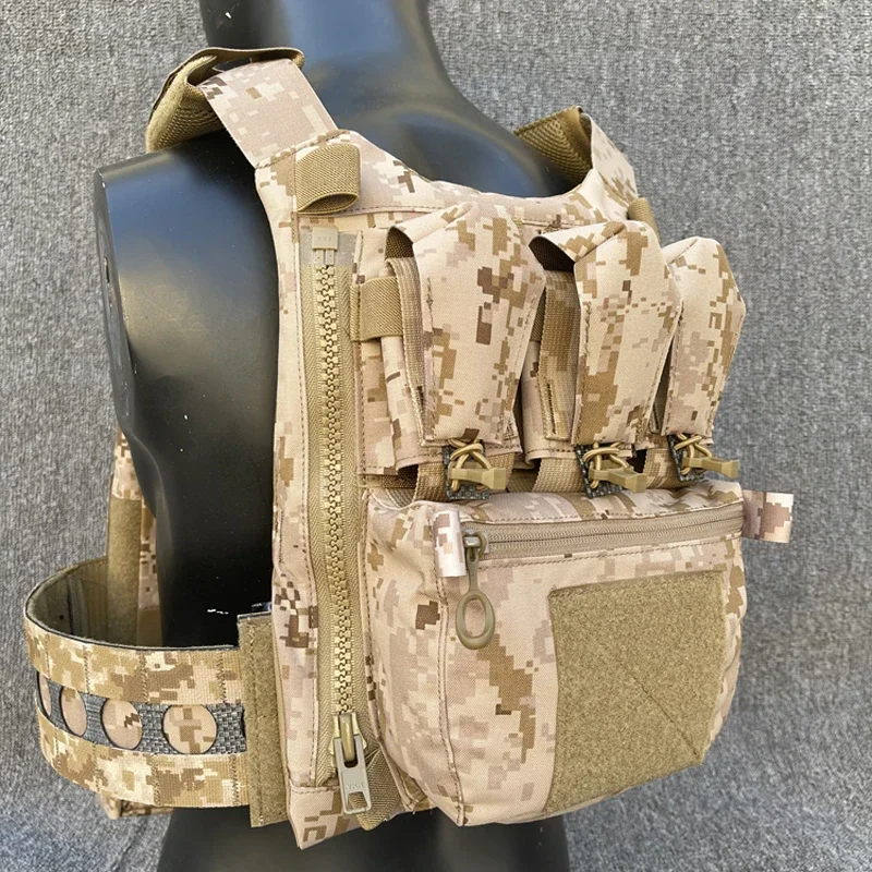 Tactical Panel Backpack Vest FCPC V5 Plate Carrier Pouch Airsoft Assault Zipper Molle Bag Accessories Gear Multicam