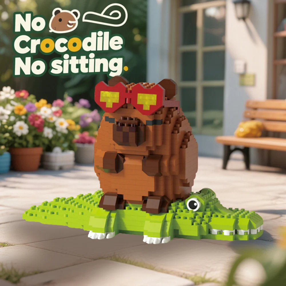 "Capybara bouwstenen set - schattig water cavia DIY-model |   Leuk STEM-speelgoed voor kinderen en volwassenen"