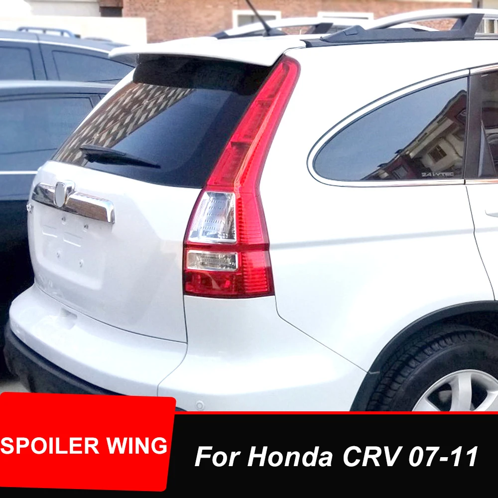 For Honda CRV 2007 08 09 10 11 Rear Roof Trunk Lid Car Spoiler Wings ABS Plastic Glossy Black White Exterior Accessories Parts