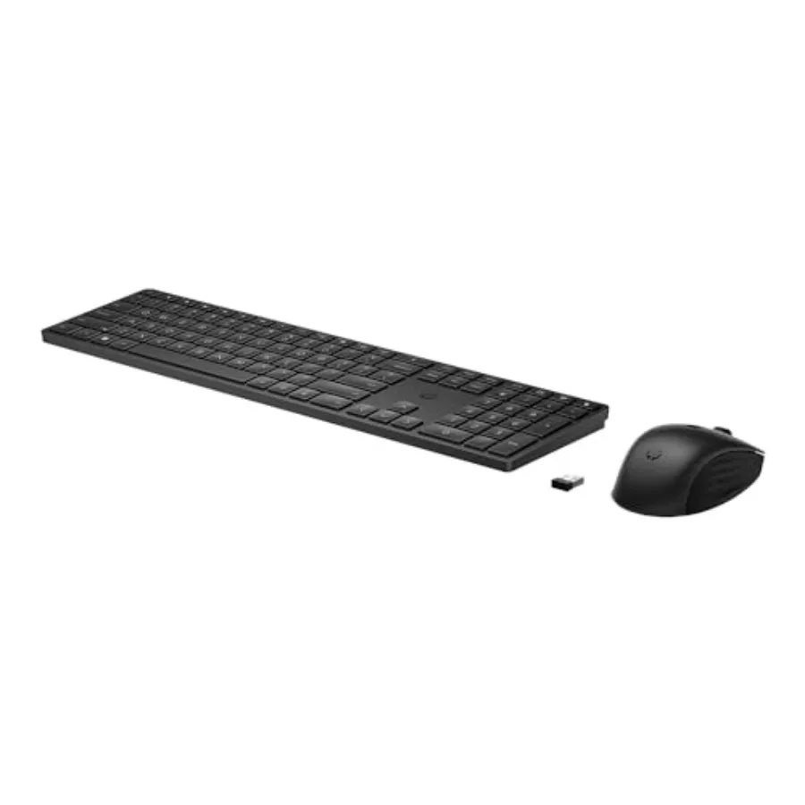 

Wireless keyboard and mouse combo for office use ABS plastic black 20+ programmable keys and long battery life