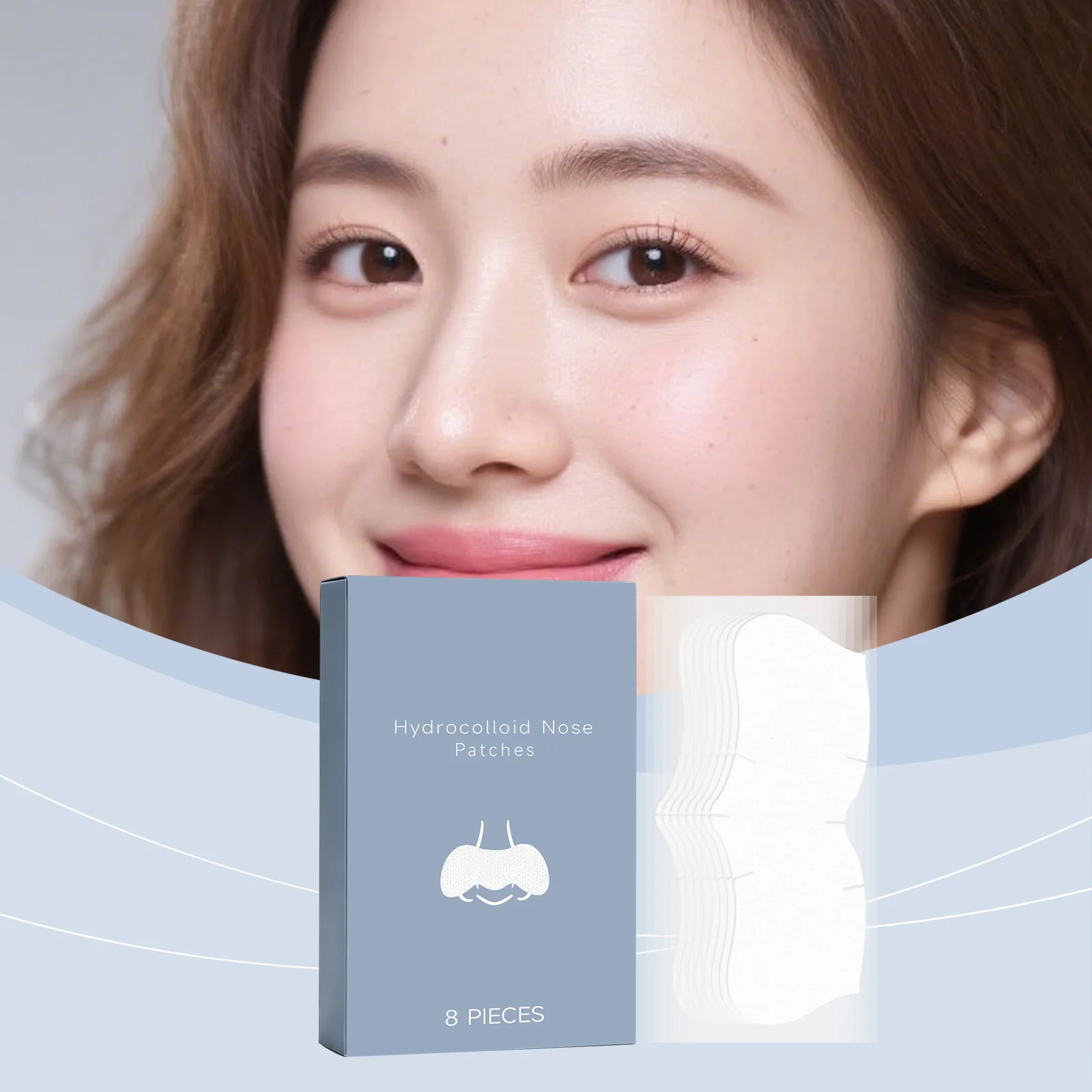 Pore-Cleansing Nose Strips Gentle Ingredients for Cleaning Blackheads, Hydrating and Moisturizing Skin, Daily Care Nose Strips