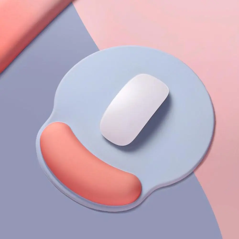 Non-Slip Wrist Rest Mouse Pad Rubber Base Hand Support Wrist Support Pad Ergonomic Solid Color Mouse Wrist Rest Girl Gifts