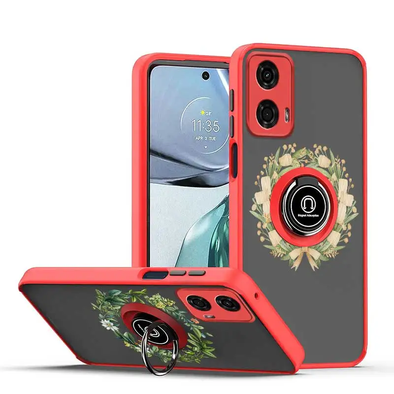 G24 Harvest Wreath Skin-feel Ring Phone Case For Motorola Moto G50 G42 G41 G34 G32 G31 G30 G22 G20 G14 G13 G10 Cover