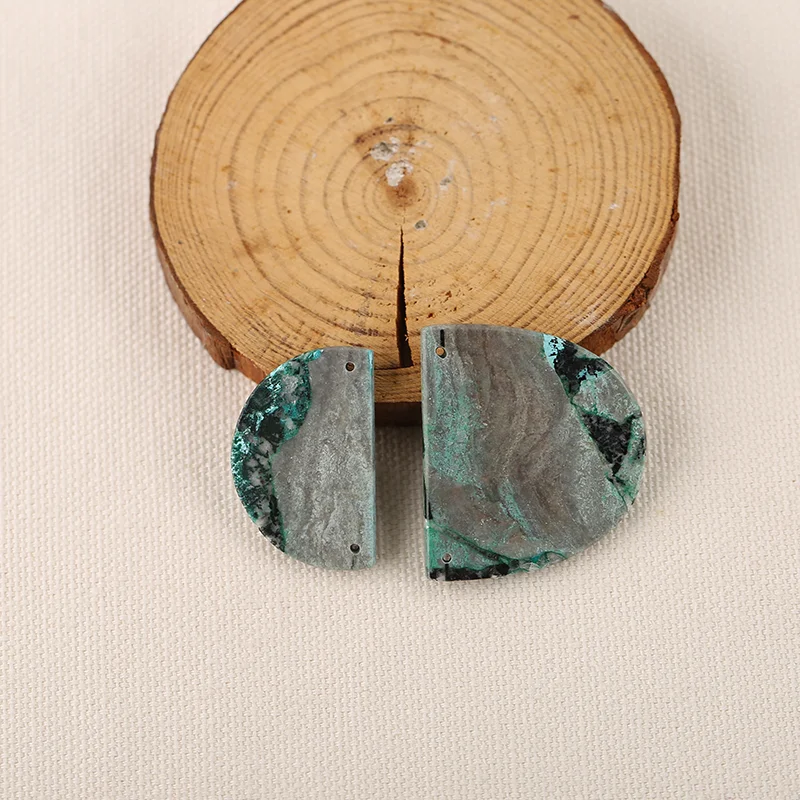 

AAA+ B&F Chrysocolla Earring Beads for Jewelry Making, Handmade Natural stones beads, Stones for jewelry Making Supplies