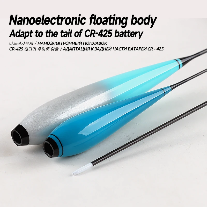 3PCS Nano Float Foot Float Body+3PCS Tubes+1 Bag Hooks+1 Float Rest Luminous Buoy Body No Tail No CR425 Battery Fishing Tools