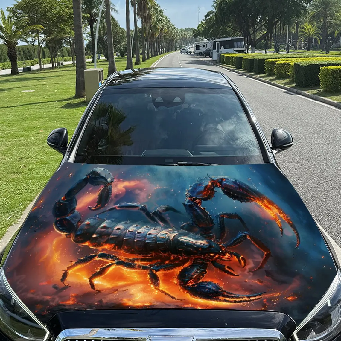 

Flame Scorpion Car Hood Stickers,Car Decoration Stickers,SUV And Truck Stickers,Car Parts,High-quality Gifts For Car Enthusiasts