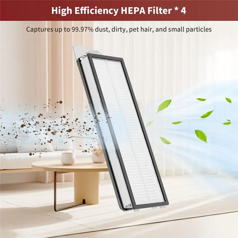 AEE4-For Roborock S8 Maxv Ultra Sweeping Robot Accessories Main Side Brush Mop Cloth HEPA Filter Dust Bag Accessories