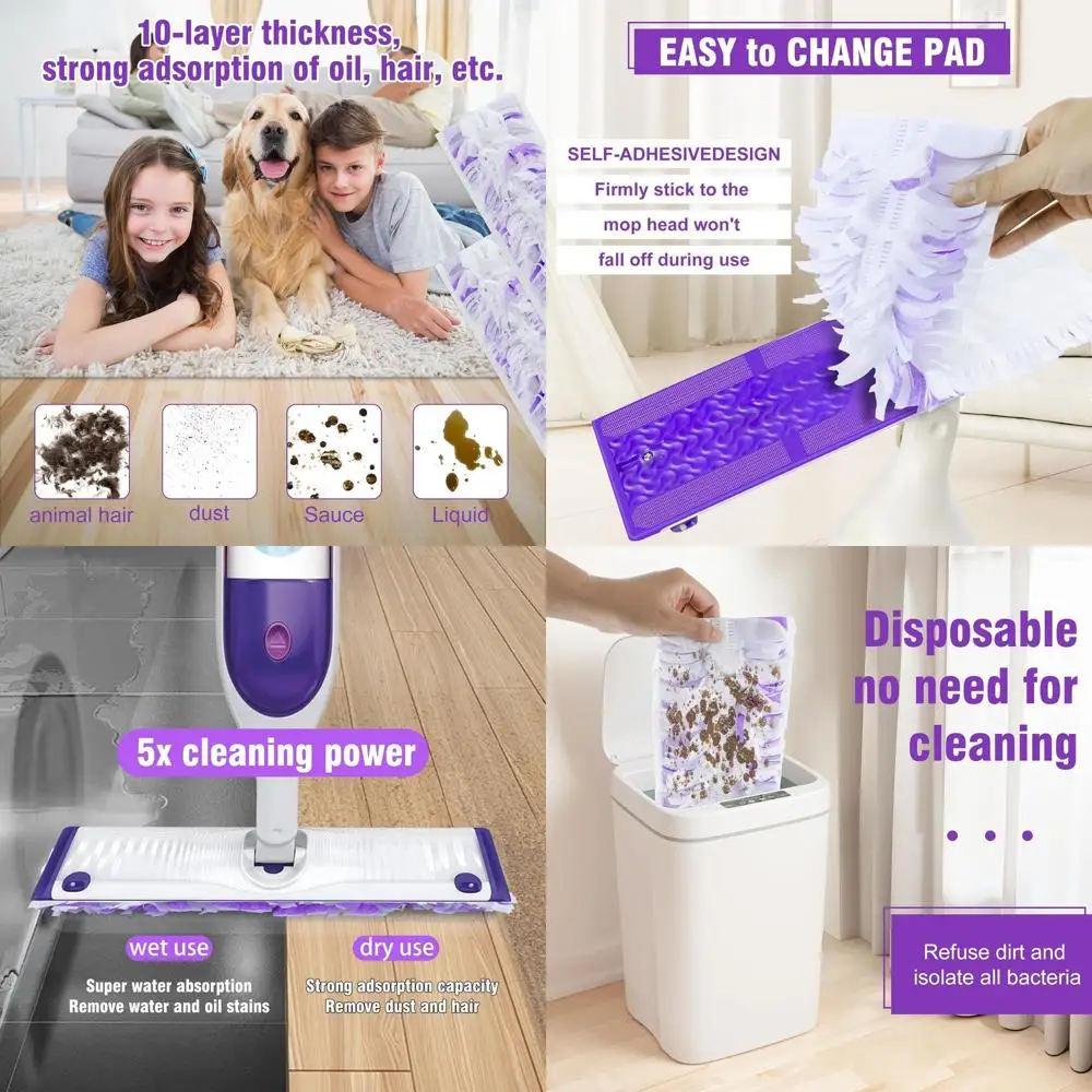 

Swiffer Power Mop Replacement Pads, 25 Pack, Multi-Surface Wet Mopping Heads for Floor Cleaning