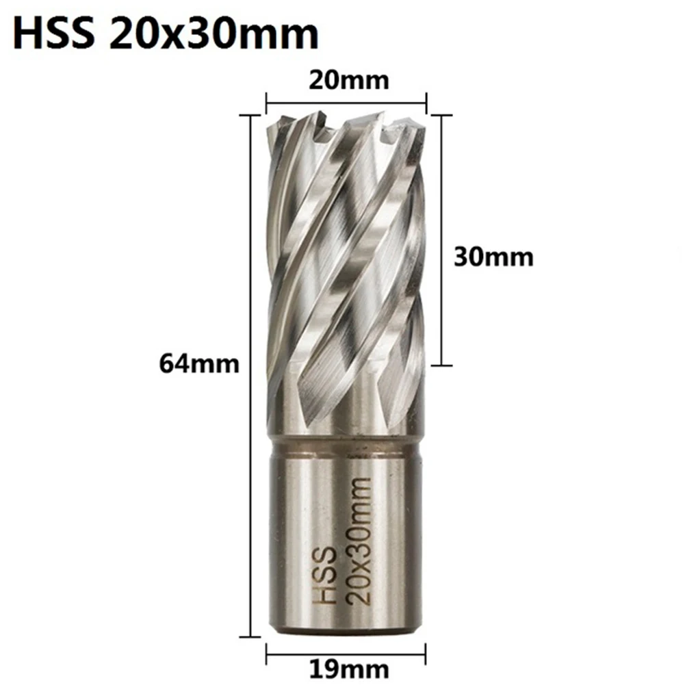 Annular Cutter for Metal Core Drilling HSS Hole Opener Fast Chip Ejection Compatible with Magnetic Drill Press