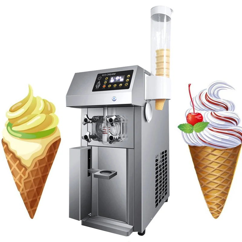 Automatic commercial Fruit yogurt Italian high quality mini single head soft ice cream machine vertical