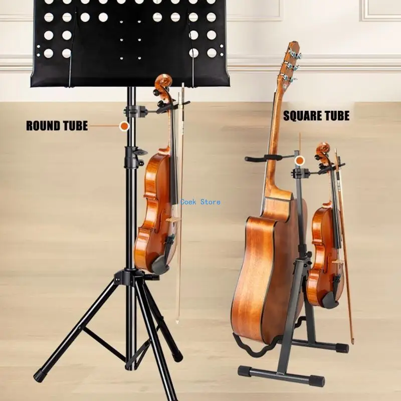 

11UE Violin Hanger Hook for Microphone or Sheet Music Stand Secure Holder for Violin and Viola in Homes or Stage Performances