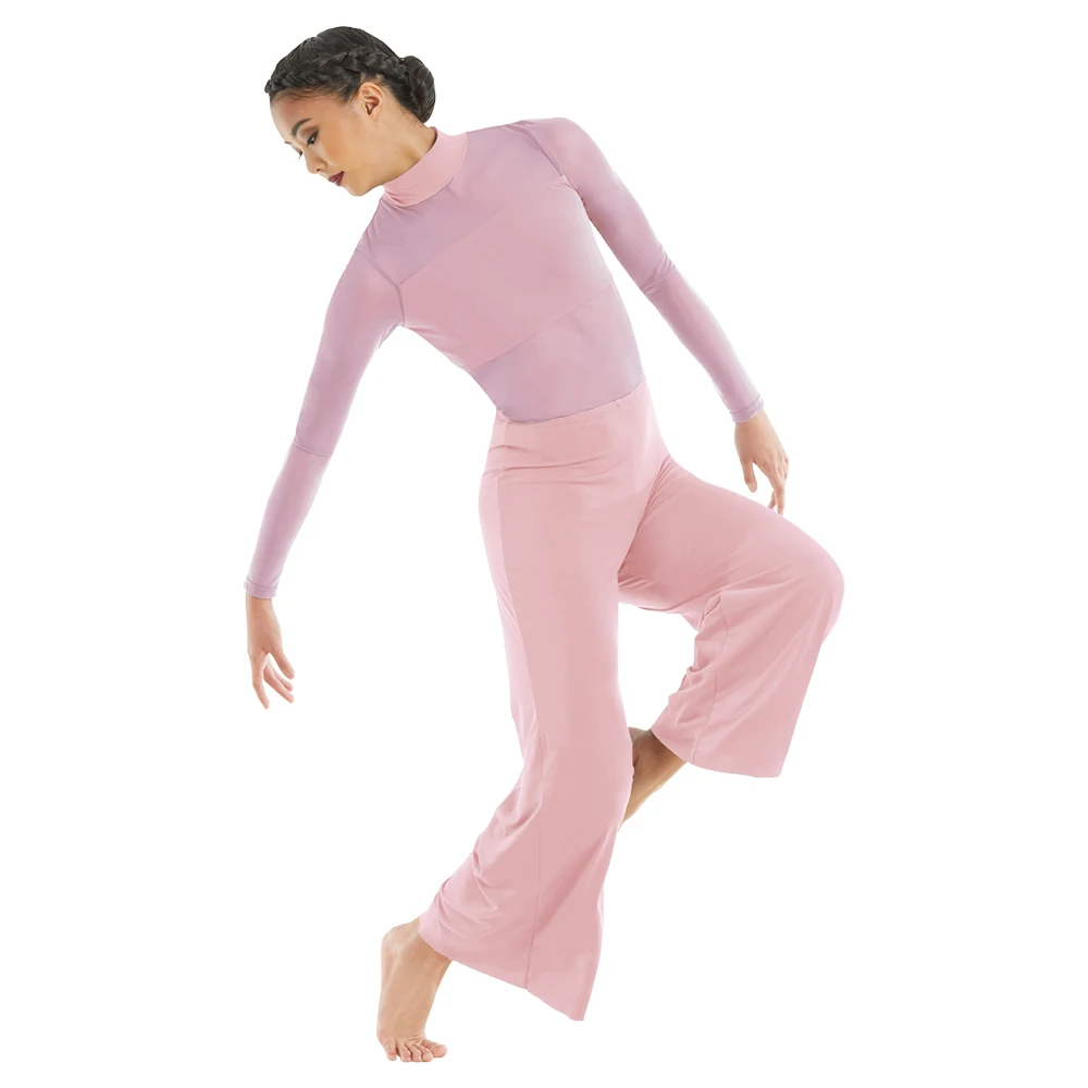 MiDee-mono de baile lírico para niña y mujer, pantalón Capri, trajes de danza contemporánea, traje de actuación en escenario para Adlut de talla grande