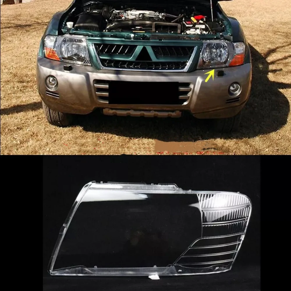 For Mitsubishi Pajero V73 V75 V77 2003-2011 Left/Right Headlamps Cover Clear Headlight Lens Cover Transparent Lampshade