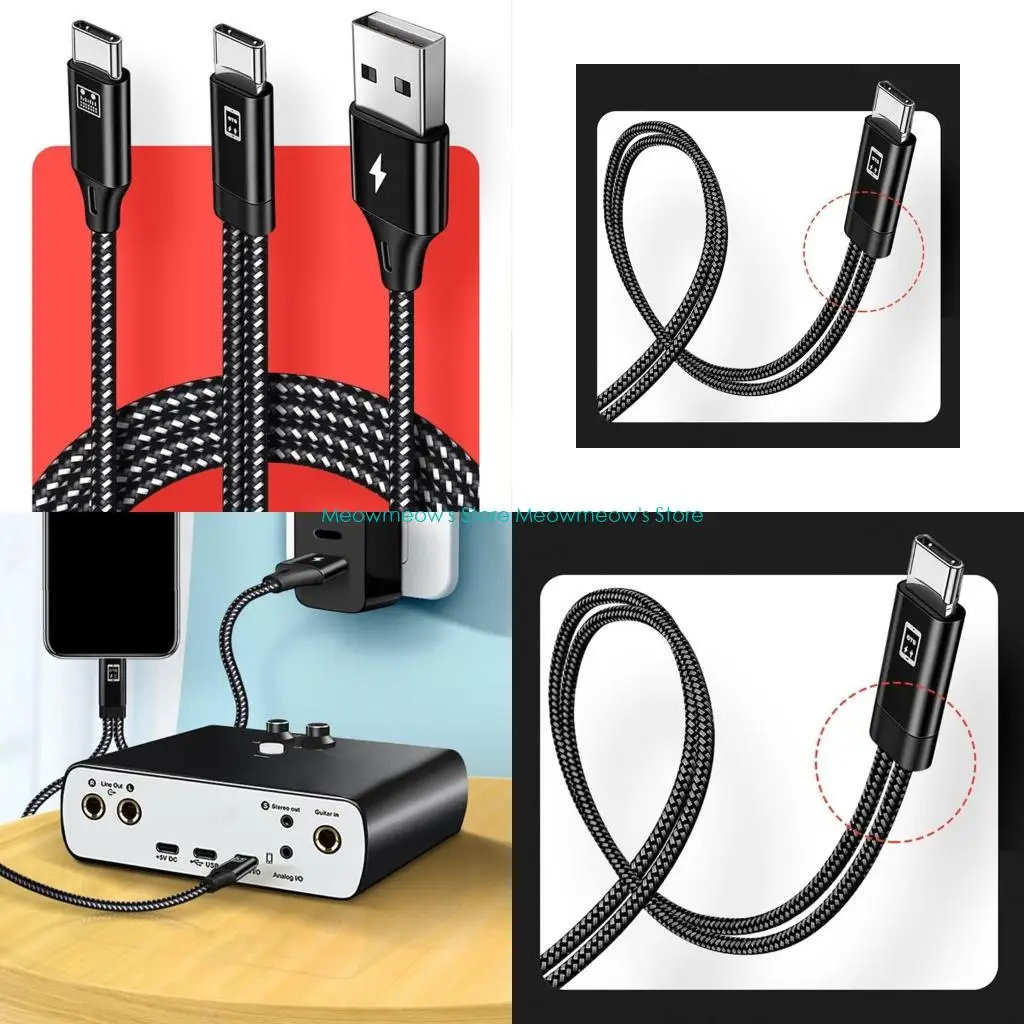 Câble type C l'adaptateur OTG W91A pour l'enregistrement streaming mobile Aiken Sonran SO8 Mobile en direct